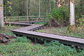 knuppelpad in het Parkbos nabij de Rosdambeek