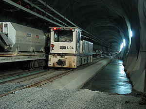 Eastern tube in the Gotthard Base Tunnel