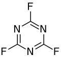 Skeletal formula of cyanuric fluoride