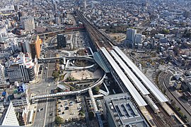 Aussicht auf den Bahnhof Gifu