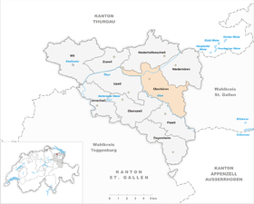 Karte von Oberbüren