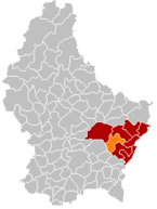 Lage von Betzdorf im Großherzogtum Luxemburg