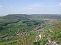 Messelstein mit Blick zum Kalten Feld (links)