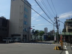 An intersection in Shiomi