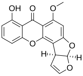 Structuurformule van sterigmatocystine