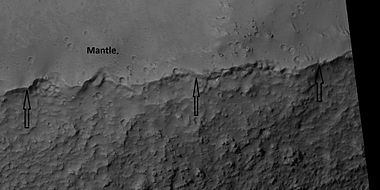 Close view of mantle, as seen by HiRISE under HiWish program