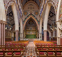 Gothic Revival - Interior of the All Saints, London, by William Butterfield, 1850–1859