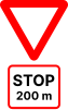 B14: Intersection with stop sign ahead.