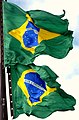Üç Erk Meydanı'nda dalgalanan Brezilya bayrakları