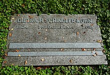 Dietrich Schindler-Kuhn (1924–2018) Jurist. Grab, Friedhof Enzenbühl, Zürich