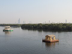 Mangrove forests are abundant south of Karachi, Pakistan.