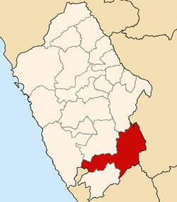 Location of Bolognesi in the Ancash Region