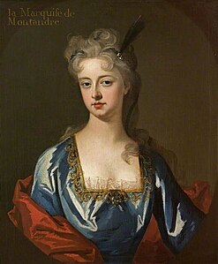 Mary Anne von Spanheim, wife of François of La Rochefoucauld, Marquis of Montandre. Michael Dahl, artist (c.' 1659–1743) (c. 1720).