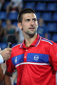 Novak Djokovic representing Serbia at the Hopman Cup