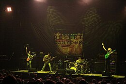 From left to right: Travis Levrier, Jordan Eberhardt, Pat Skeffington, and Chris Letchford performing in 2009