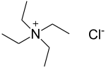 Strukturformel von Tetraethylammoniumchlorid