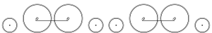 Diagram of one small leading wheel, two large driving wheels joined by a coupling rod, two small trailing wheels, two large driving wheels joined by a coupling rod, and one small leading wheel