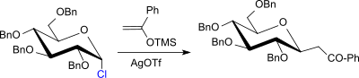 C-Glycosylierung mit Silylenolethern und AgOTf