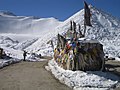 Chang La with prayer flags