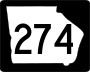 State Route 274 marker