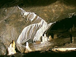 Blik in de Hermannshöhle