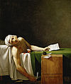 "La Mort de Marat (Marat'ın Ölümü)" adlı bir tablo (çizen: Jacques-Louis David)
