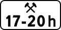 Zeichen 828: Zeitliche Beschränkung (nur werktags 17:00 bis 20:00 Uhr)