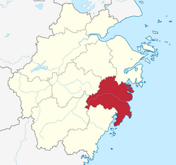 Location of Taizhou