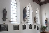 Nördliche Langhauswand, heilige Elisabeth, Schmerzhafte Muttergottes und Christus Pantokrator