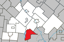 Location within Le Val-Saint-François RCM