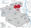 Lage der Gemeinde Veitsbronn im Landkreis Fürth