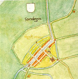 Zevenbergen nog als ommuurde (smal)stad