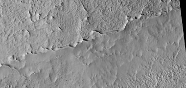 Close view of mantle near the dipping layers, as seen by HiRISE under HiWish program