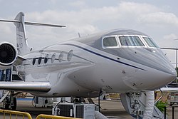 G500 auf der Airshow EBACE 2018 in Genf