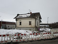 BWH Müllheim (Baden), kurz vor Abriss aufgrund Neu-/Ausbau Rheintalbahn, (Januar 2021)