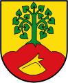 Lindenbaum auf einem Dreiberg mit Pflugschar (Altenberge/DE)