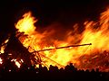 A Viking longship is burnt during Edinburgh's annual Hogmanay (New Year) celebrations.