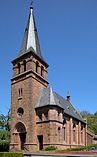 Evangelische Kirche Saarburg von Nordosten aus Richtung Burg