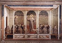 Η εμφάνιση στους μοναχούς της Αρλ, νωπογραφία, 1325, Φλωρεντία, Santa Croce, Cappella Bardi