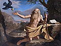Hl. Paulus der Eremit mit dem Raben, 1652–1655, Öl auf Leinwand, 178 × 233 cm, Pinacoteca Nazionale, Bologna
