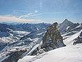 Blick vom Hintertuxer Gletscher (unterhalb der Gefrorenen Wand) in Richtung Süden (Schlegeis) (Feb. 2007)