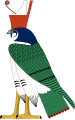 Horus as falcon (crowned).svg