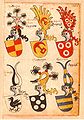 Helmstatt-Wappen im Ingeram-Codex (unten links)