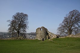 Kendal Castle, met uitzicht op Kendal