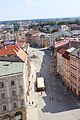 Het Dolní náměstí gezien vanaf het Raadhuis van Olomouc