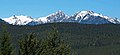 Left to right: Mt. Prophet, Genesis, and Chaos seen from North Cascades Highway