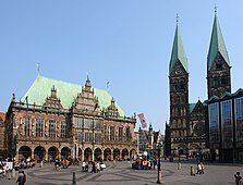 Rathaus, Roland, Dom und Bürgerschaft