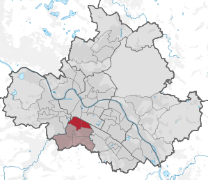 Lage des statistischen Stadtteils Südvorstadt in Dresden