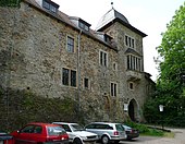 Torhaus und Torturm, früher mit Zugbrücke, von außen gesehen