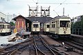 Pöst­ling­berg­bahn, die rote Schei­be mit wei­ßem Rand weist auf ei­nen Fol­ge­zug hin